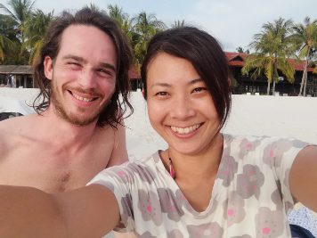 Mit Yuko am Strand